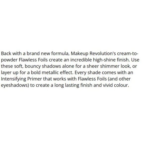 Makeup Revolution Flawless Foils Metallic Eyeshadow & Primer Set "Retreat" - Picture 4 of 4